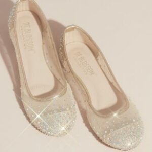 Crystal-Embellished Phantasm Toe Cap Ballet Flats | David’s Bridal