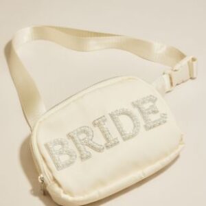 Embellished Pearl Patch Belt Bag for Brides | David’s Bridal