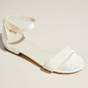 Lace Strap Flat Sandals by David’s Bridal