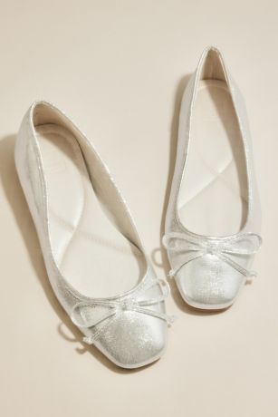 Shiny Ballet Flats | David’s Bridal